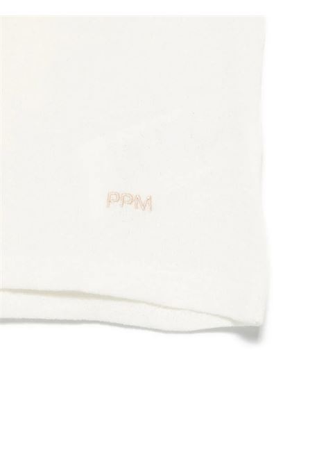 T-shirt con logo ricamato PAOLO PECORA KIDS | PP3967BURRO